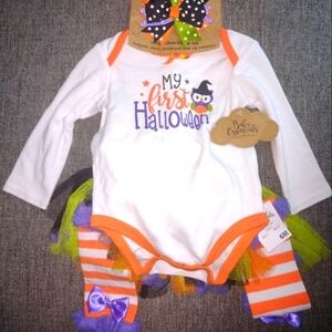 NWT Baby Girl 6 MOS Halloween 4-PC Outfit/Set BABY ESSENTIALS BRAND